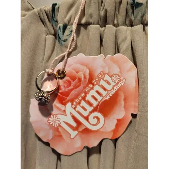 New Show Me Your Mumu Weddings Amanda Maxi Dress Pale Pink Floral XXS - Picture 7 of 9